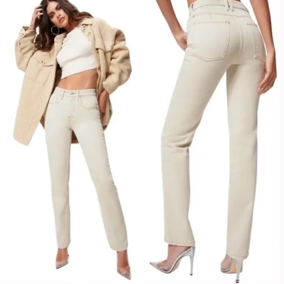_ NEW w/tags GOOD AMERICAN Good '90s Icon high waist straight leg jeans - 6 - Picture 12 of 16